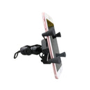 Universal 360 Motorcycle Bicycle Phone Holder with USB Charging Handle Grip