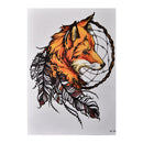 Waterproof Fox Dreamcatcher Temporary Tattoo Large Arm Body Art Tattoos Stick ES