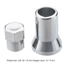 4pcs TR413 Chrome Car Truck Tire Wheel Tyre Valve Stem Hex Caps w/ Sleeves