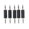 5X 3.5mm stereo male to male jack audio plug connector coupler adapter joiner JR