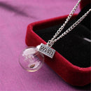 Fashion Women Flower Glass Ball Pendant Clavicle Chain Necklace Jewelry