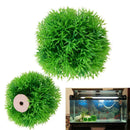 Aquarium Artificial Water Plant Grass Ball Ornament Landscape Decor(Green) A