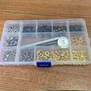 Metal Tool 180 Sets Double Cap Leather Leather Studs Tubular Rivets Cr W8D1 Z9P3