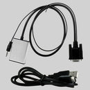 VGA TO HDMI OUTPUT 1080P HD + AV TV HDTV VIDEO USB CABLE CONVERTER ADAPTER Delux