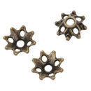 150 pcs Gift Bronze Tone Flower Bead Caps receptacle 8x3mm