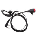 LED PTT Handsfree Headset Earphone With Mic For 2-Pin Radio Walkie Talkie