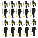 20 Kits 1 2 Pin Sealed IP68 Electrical Wire Connector Plug 1.5mm Terminal