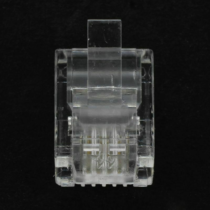 4 Pin RJ11 6P4C Connector Plug for Handset Cable 4 Pcs O4D9