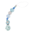 2Pcs Wooden Baby Teether Dummy Soother Clips Chain Holder Pacifier Strap