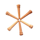 6x Maplewood Bridge End Pins Cones for Acoustic Guitars / String Pegs / Plain