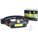 Portable Mini Led Head light lamp Flashlight Waterproof Q5+Cob Headlight fo