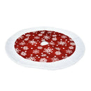 Christmas Tree Skirt Tree Carpet Floor Party Decoration Door Mat (Red)