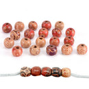 Rondelle Spacer Beads Craft Jewelry Making DIY Accessories Wood Buddha MO