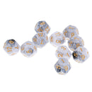 10pcs 12 Sided Dice D12 Polyhedral Dice for    DND MTG RPG High quality White