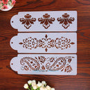 3pcs Plastic Cake Stencil Set Sugarcraft Biscuit Decorating Mold DIY Baking Tool