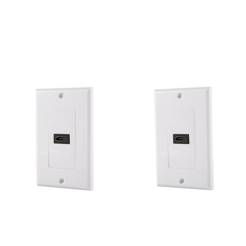 2pcs HDMI Distribution & Organization Wall Plates, Single Gang HDMI 4K