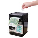 Automatic Electronic Piggy Bank ATM Password Money Box Saving Box (Black) A