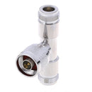 N-type male to dual 2 n-type female t shaped rf antenna adapter connector 3c