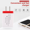 Portable Plug Adapter 3 Ports USB Colorful Travel 5V 2A Quick Charging Charger