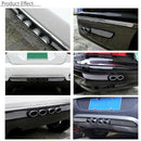 2Pcs Auto Car Grid Simulation Vent Double Tube Exhaust Pipe ABS Exterior BLK  Gw