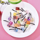 20PCS Colorful Fruit Juice Glass Bottle Charms Pendant for Bracelet Necklace DIY