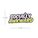 Fashion Women Socially Awkward Enamel Brooch Pin Corsage Backpack Badge Decor
