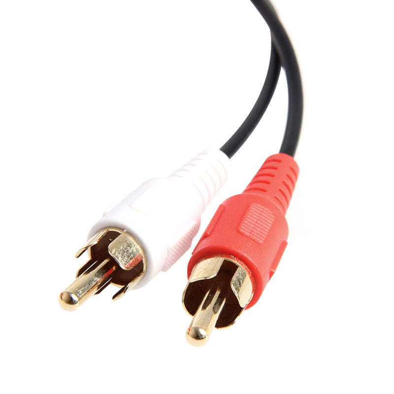3.5mm AUX Male to 2 RCA Female Splitter Cable Stereo Audio AV Adapter Cord 1Pc