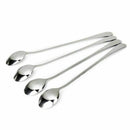 Set of 4 Stainless Steel Coffee Spoons Super Long Round Head X2V6