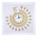 DIY Special Shaped Diamond Painting Peafowl Wall Clock Embroidery Craft