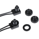 2PCS 12V Waterproof Push Button On-Off Switch With 4" Lead Wire Black Fw