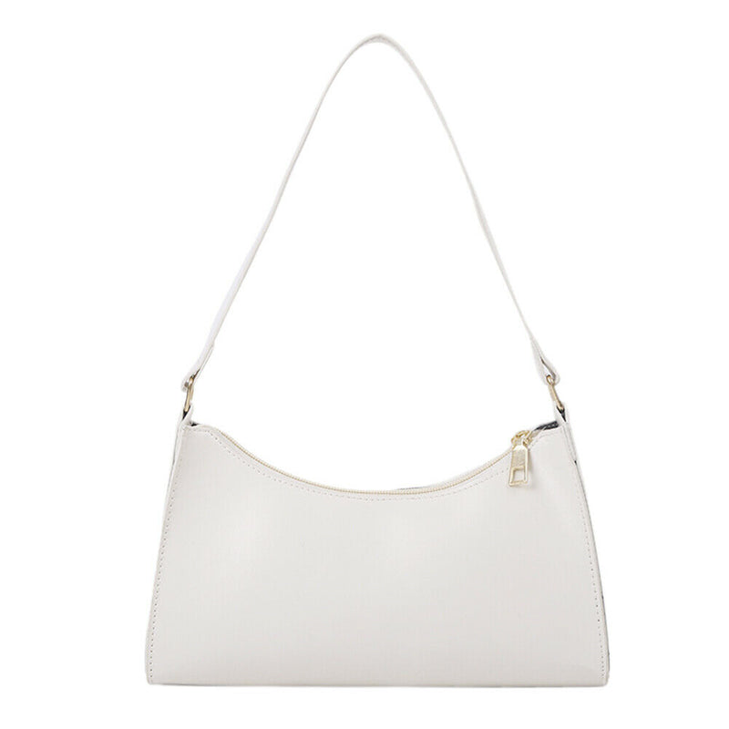 Fashion Pure Women Handbag Leather Female Small Shoulder Tote Bag (White)