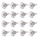 16 X LS-D3020 40MM Clear Crystal Glass Diamond Cut Door Knobs Kitchen Cabin