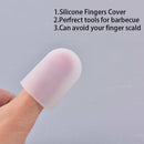 5Pcs/Set Portable White Kitchen Bathroom Cooking Cleaning Silicone Finger SS Hn