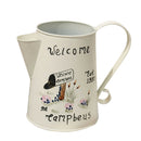 Country Style Metal Vase Flower Pot Jug Holder Wedding Centre Piece WELCOME