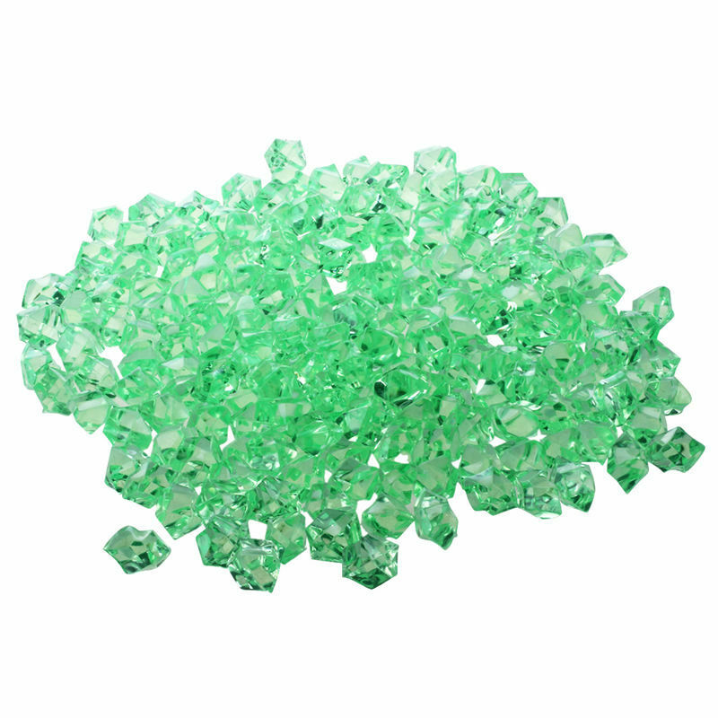 150 x Clear Green Faux Crystal Stones Ornament for Aquarium