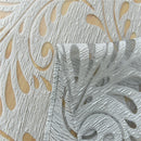 Floral Textured Sheer Window Curtain Grommet Tulle Voile Scarf 39x98'' Grey