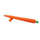 4 pcs Novelty Carrots Pen plastic Black ink Cute Vegetable for office and s Q1E9