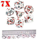7 x Bloody Polyhedral Dice Set For Dungeons And Dragons DND MTG RPG Game AU