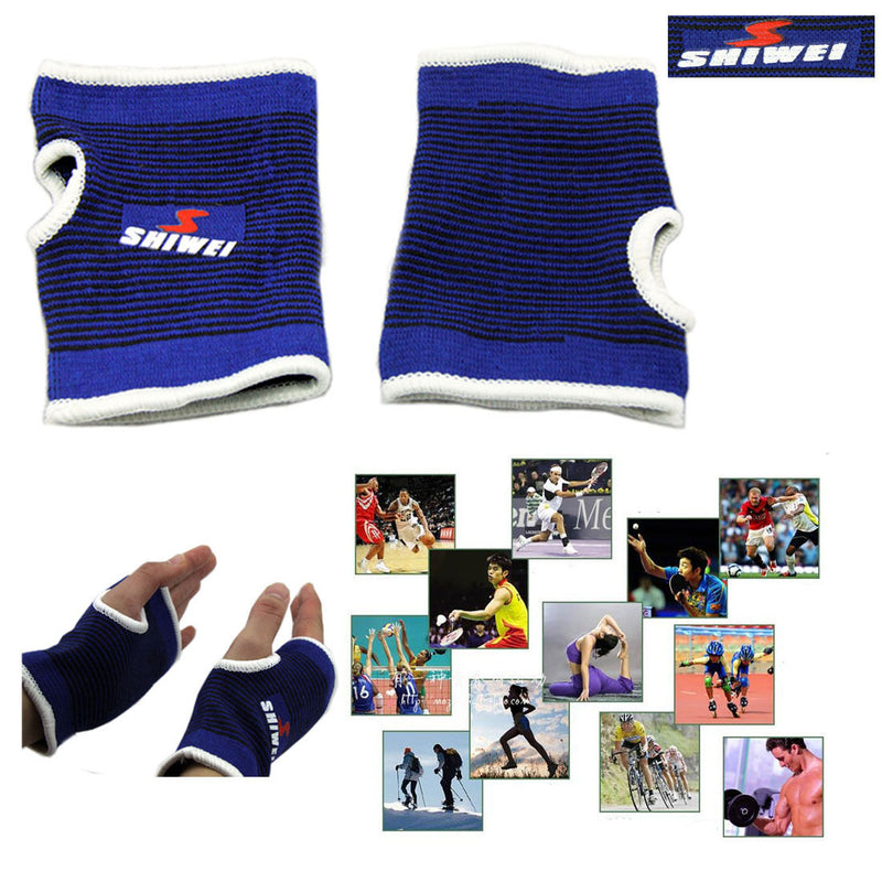 1 Pair Blue Elasticated Hand Palm Wrist Glove Joint Muscle Supports Disability