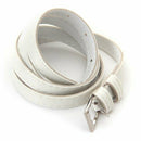 Ladies Skinny PU Leather Belt Dress Belt - creamy-white K4U3