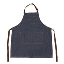 Adults Denim Blue Cooking Kitchen Restaurant Work Bib Apron Dress with Pocket FT
