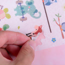 6 Sheets cute animals paper PVC stickers DIY book diary scrapbooking sticker3CVV