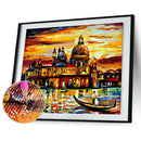 Full Drill 5D Diamond Painting DIY Seaside Castle Embroidery Cross Stitch  A