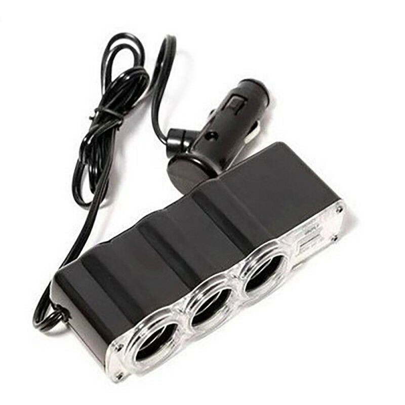 3Way Cigarette Lighter Socket Splitter Power Adapter Dual USB Car Charger DJQ