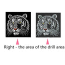 5D DIY Diamond Painting Black Tiger Cross Stitch Embroidery Rhinestones Kit