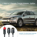 USB Power Charger Car Dual Port Male to Female Adapter Socket Splitter Connector