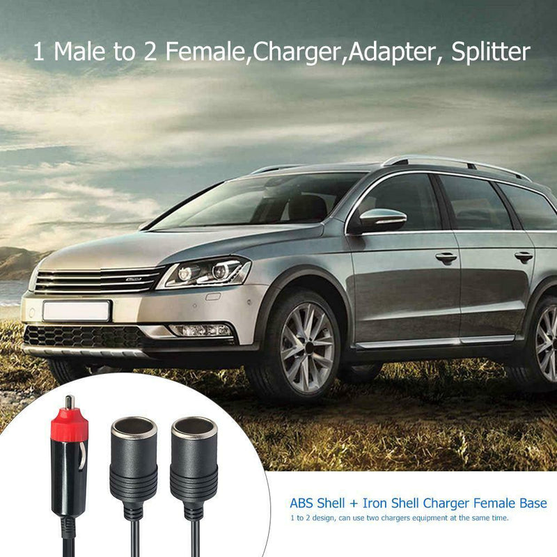 USB Power Charger Car Dual Port Male to Female Adapter Socket Splitter Connector