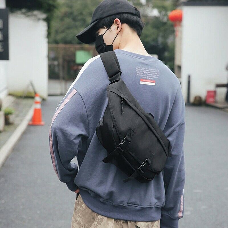 Street Fashion Shoulder Messenger Bag Men's Sports Cycling Bag Large Capaci E6B1