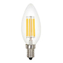 LED Filament Candle Light Bulb For Chandelier Ceiling Light A-Warm White 6W