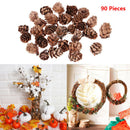 120 Pieces Rustic Natural Decorative Pine Cones Pinecone Dried Flowers for